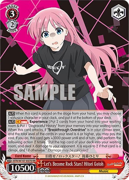 Let's Become Rock Stars! Hitori Gotoh, BOCCHI THE ROCK! BTR/W107-E070 RR