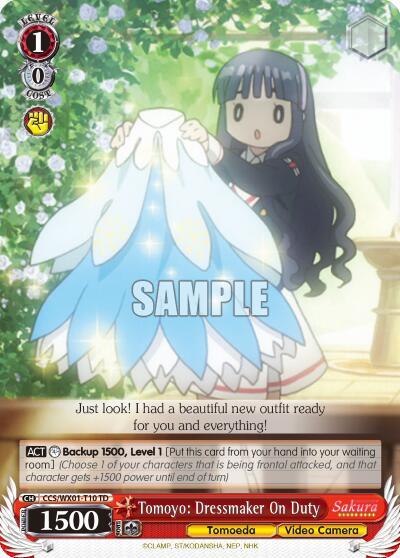 Tomoyo: Dressmaker On Duty, Cardcaptor Sakura: Clear Card CCS/WX01-T10 TD
