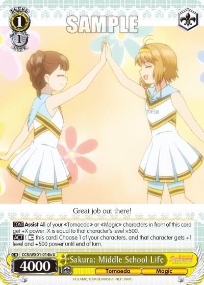 Sakura: Middle School Life (B), Cardcaptor Sakura: Clear Card CCS/WX01-014b U