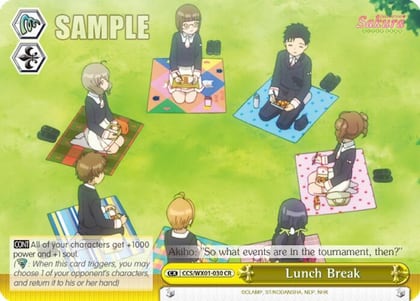 Lunch Break, Cardcaptor Sakura: Clear Card CCS/WX01-030 CR