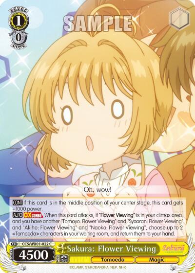 Sakura: Flower Viewing, Cardcaptor Sakura: Clear Card CCS/WX01-022 C