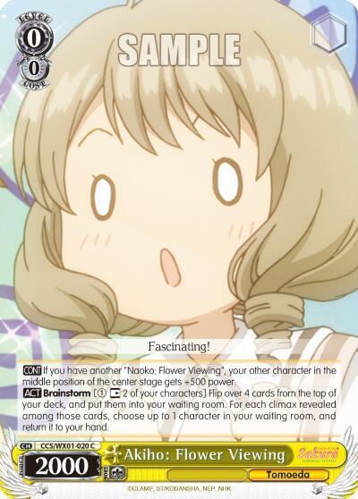 Akiho: Flower Viewing, Cardcaptor Sakura: Clear Card CCS/WX01-020 C