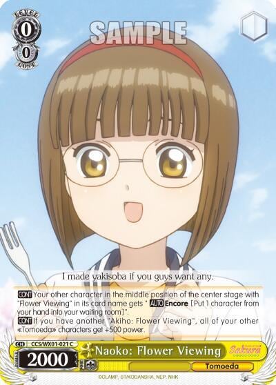 Naoko: Flower Viewing, Cardcaptor Sakura: Clear Card CCS/WX01-021 C