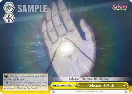 Release! GALE!, Cardcaptor Sakura: Clear Card CCS/WX01-032 CC