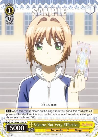 Sakura: Not Very Effective, Cardcaptor Sakura: Clear Card CCS/WX01-008 R