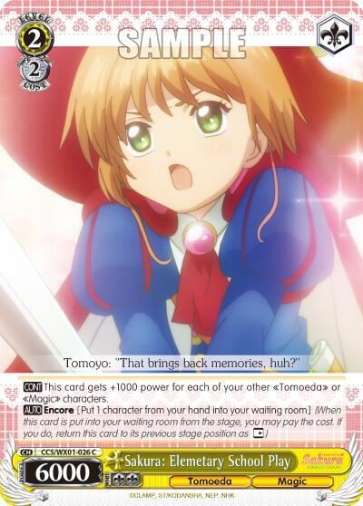 Sakura: Elemetary School Play, Cardcaptor Sakura: Clear Card CCS/WX01-026 C