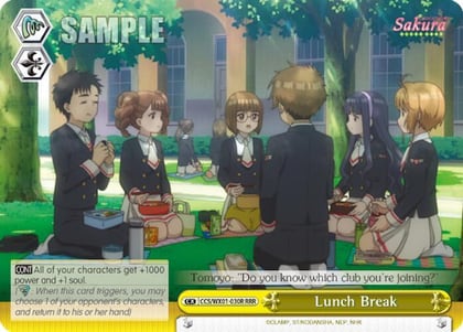 Lunch Break (RRR), Cardcaptor Sakura: Clear Card CCS/WX01-030R RRR