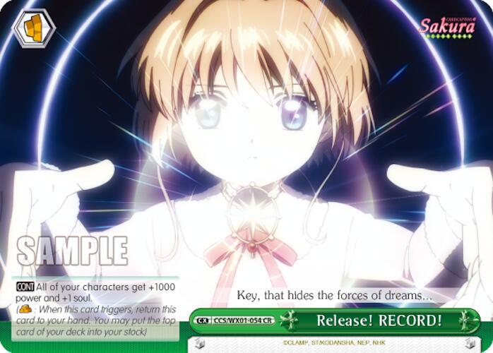 Release! RECORD!, Cardcaptor Sakura: Clear Card CCS/WX01-054 CR
