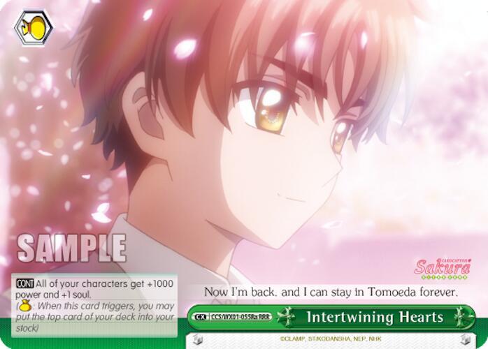 Intertwining Hearts (RRR) (A), Cardcaptor Sakura: Clear Card CCS/WX01-055Ra RRR