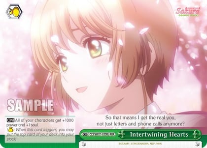 Intertwining Hearts (RRR) (B), Cardcaptor Sakura: Clear Card CCS/WX01-055Rb RRR