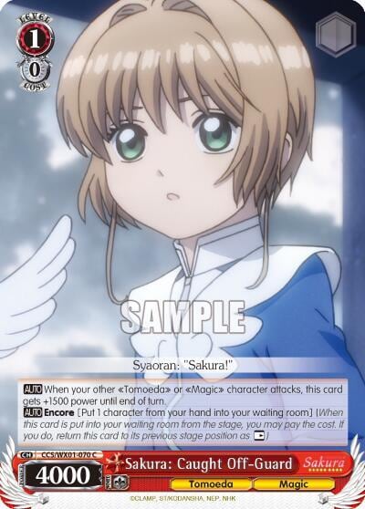 Sakura: Caught Off-Guard, Cardcaptor Sakura: Clear Card CCS/WX01-070 C