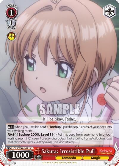 Sakura: Irresistible Pull, Cardcaptor Sakura: Clear Card CCS/WX01-071 C