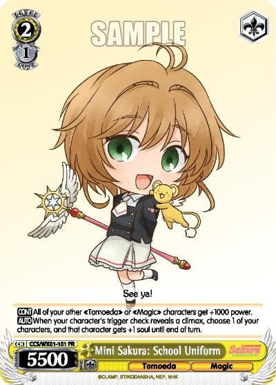 Mini Sakura: School Uniform, Cardcaptor Sakura: Clear Card CCS/WX01-101 PR
