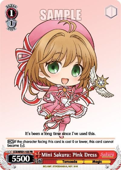 Mini Sakura: Pink Dress, Cardcaptor Sakura: Clear Card CCS/WX01-103 PR