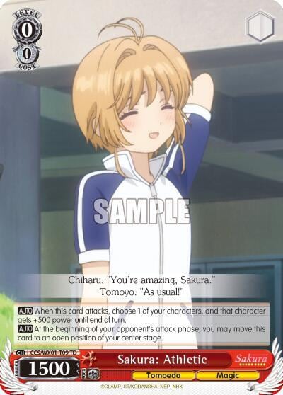 Sakura: Athletic, Cardcaptor Sakura: Clear Card CCS/WX01-T09 TD