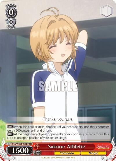 Sakura: Athletic (RRR), Cardcaptor Sakura: Clear Card CCS/WX01-T09R RRR