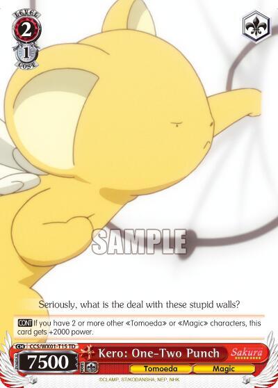 Kero: One-Two Punch, Cardcaptor Sakura: Clear Card CCS/WX01-T15 TD