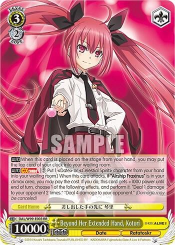 Beyond Her Extended Hand, Kotori, Date A Live Vol.2 DAL/W99-E003 RR