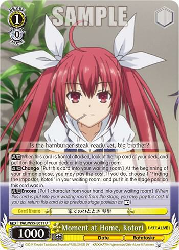 Moment at Home, Kotori, Date A Live Vol.2 DAL/W99-E011 U