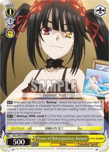 Power of Retrospection, Kurumi, Date A Live Vol.2 DAL/W99-E020 C