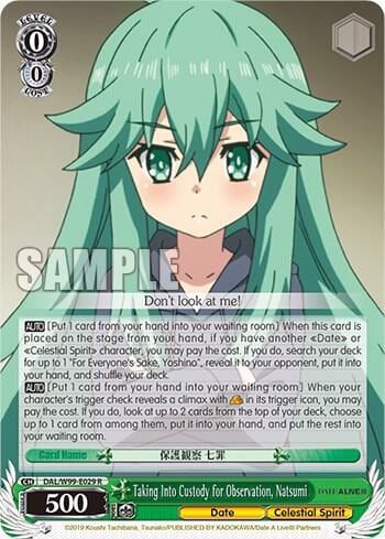 Taking Into Custody for Observation, Natsumi, Date A Live Vol.2 DAL/W99-E029 R