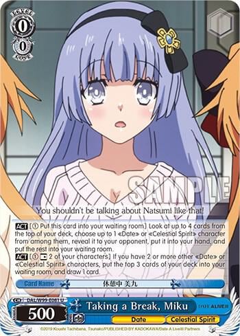 Taking a Break, Miku, Date A Live Vol.2 DAL/W99-E081 U