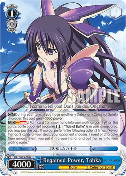 Regained Power, Tohka, Date A Live Vol.2 DAL/W99-E084 U