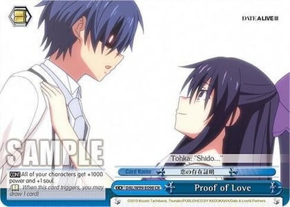 Proof of Love, Date A Live Vol.2 DAL/W99-E098 CR