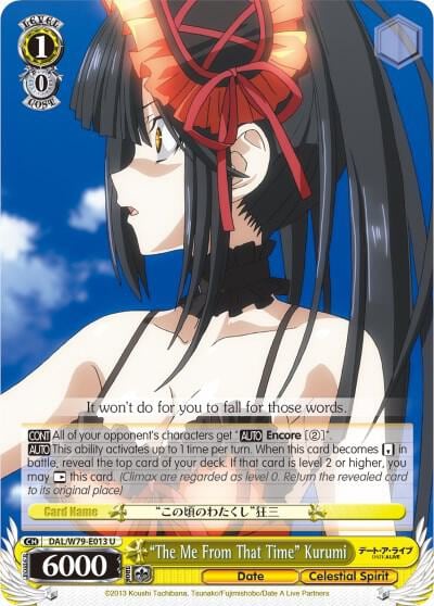 "The Me From That Time" Kurumi, Date A Live DAL/W79-E013 U