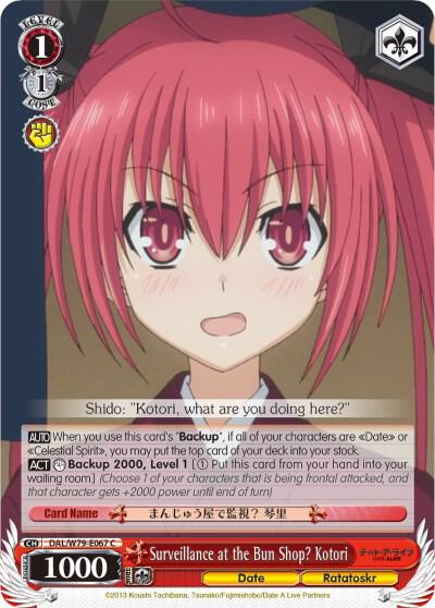 Surveillance at the Bun Shop? Kotori, Date A Live DAL/W79-E067 C