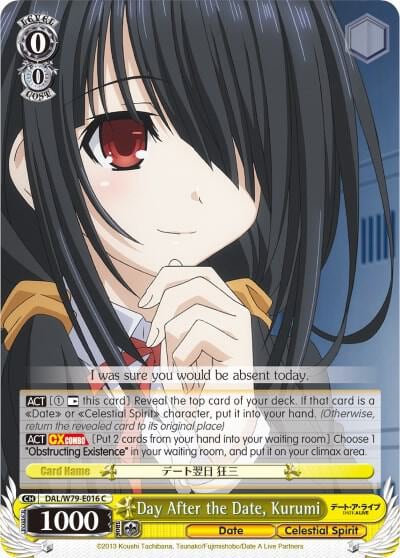 Day After the Date, Kurumi, Date A Live DAL/W79-E016 C