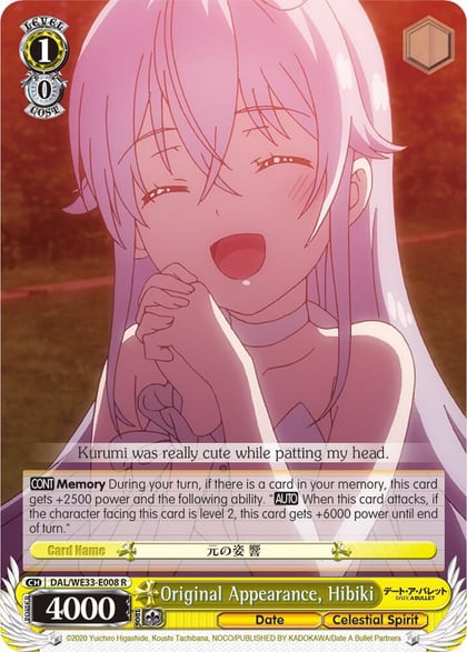 Original Appearance, Hibiki (Parallel Foil), Date A Bullet DAL/WE33-E008 R