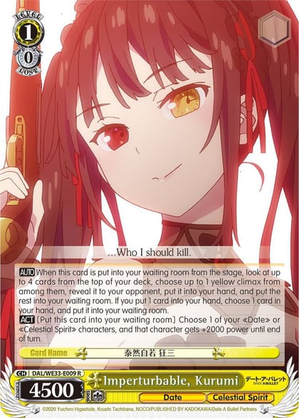 Imperturbable, Kurumi (Parallel Foil), Date A Bullet DAL/WE33-E009 R