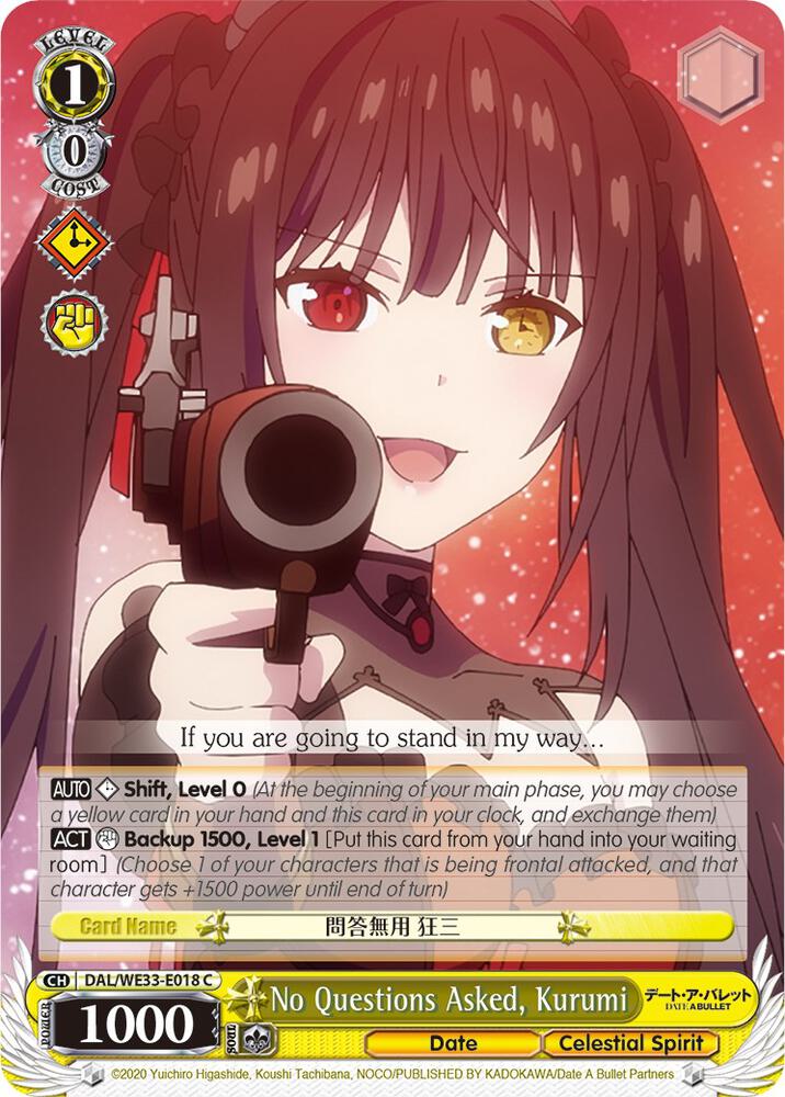 No Questions Asked, Kurumi, Date A Bullet DAL/WE33-E018 C