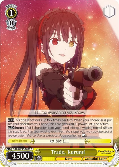 Trade, Kurumi (Parallel Foil), Date A Bullet DAL/WE33-E020 C
