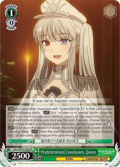 Predetermined Conclusion, Queen, Date A Bullet DAL/WE33-E029 R