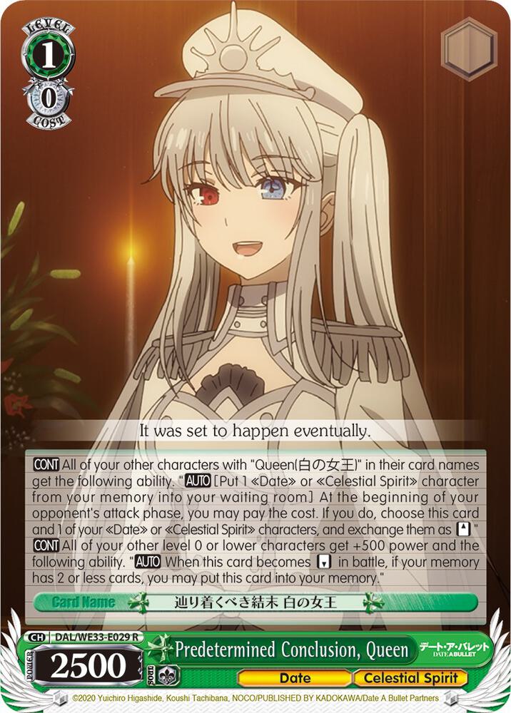 Predetermined Conclusion, Queen (Parallel Foil), Date A Bullet DAL/WE33-E029 R