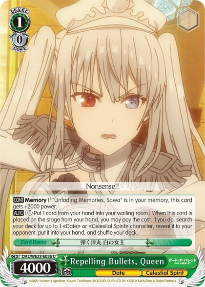 Repelling Bullets, Queen, Date A Bullet DAL/WE33-E036 U