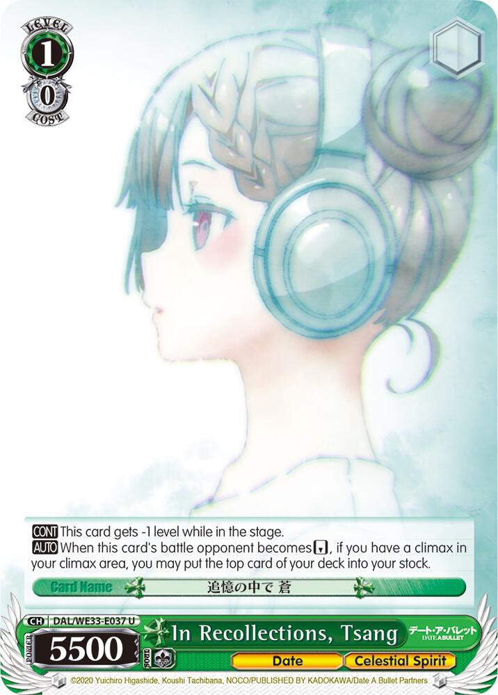In Recollections, Tsang, Date A Bullet DAL/WE33-E037 U