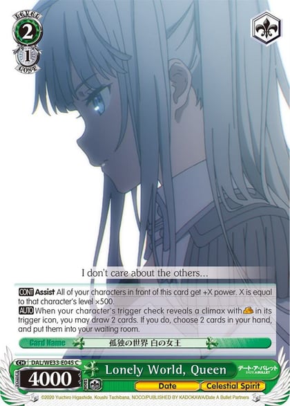 Lonely World, Queen, Date A Bullet DAL/WE33-E045 C