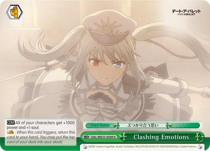 Clashing Emotions, Date A Bullet DAL/WE33-E049 R