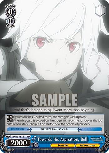 Towards His Aspiration, Bell, Is it Wrong to Try to Pick Up Girls in a Dungeon? DDM/S88-TE11 TD