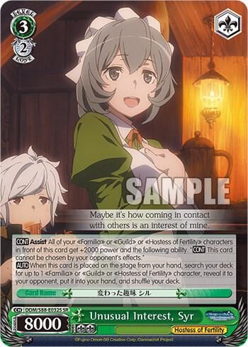 Unusual Interest, Syr (SR), Is it Wrong to Try to Pick Up Girls in a Dungeon? DDM/S88-E032S SR