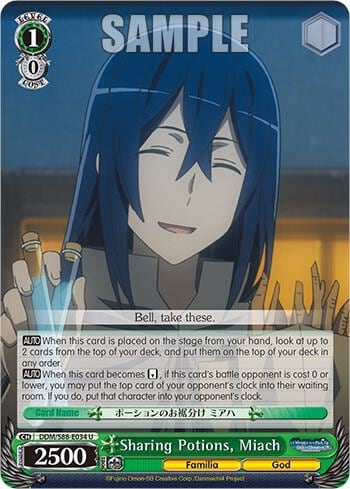 Sharing Potions, Miach, Is it Wrong to Try to Pick Up Girls in a Dungeon? DDM/S88-E034 U