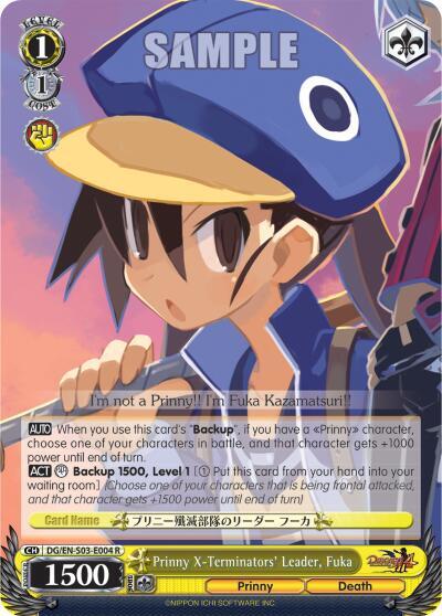 Prinny X-Terminators' Leader, Fuka, Disgaea DG/EN-S03-E004 R