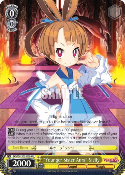 "Younger Sister Aura" Sicily, Disgaea DG/EN-S03-E009 U