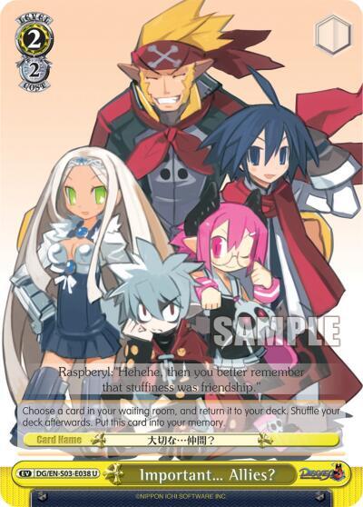 Important... Allies?, Disgaea DG/EN-S03-E038 U
