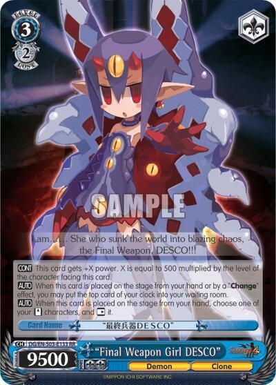 "Final Weapon Girl DESCO", Disgaea DG/EN-S03-E133 RR