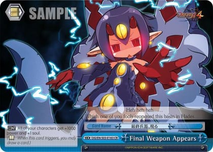 Final Weapon Appears, Disgaea DG/EN-S03-E163 CR
