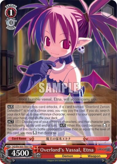 Overlord's Vassal, Etna, Disgaea DG/EN-S03-TE07 TD